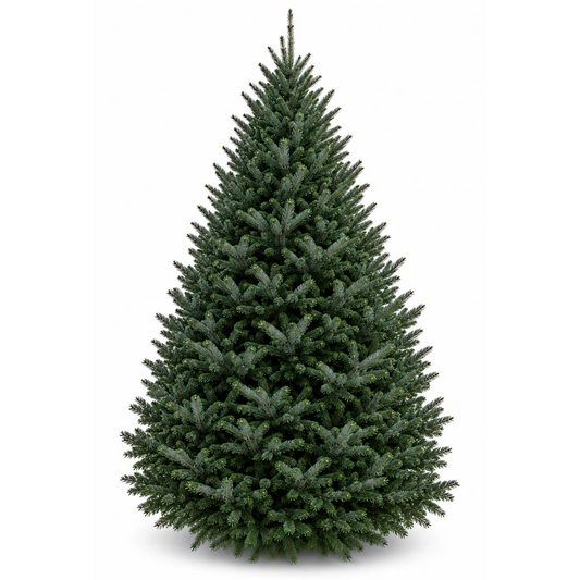 Grand sapin de Noël fraser naturel de 8 à 9 pieds sur fond blanc