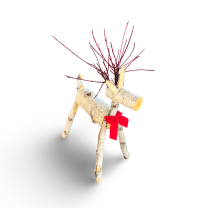 Handmade Birch Decorative Reindeer
