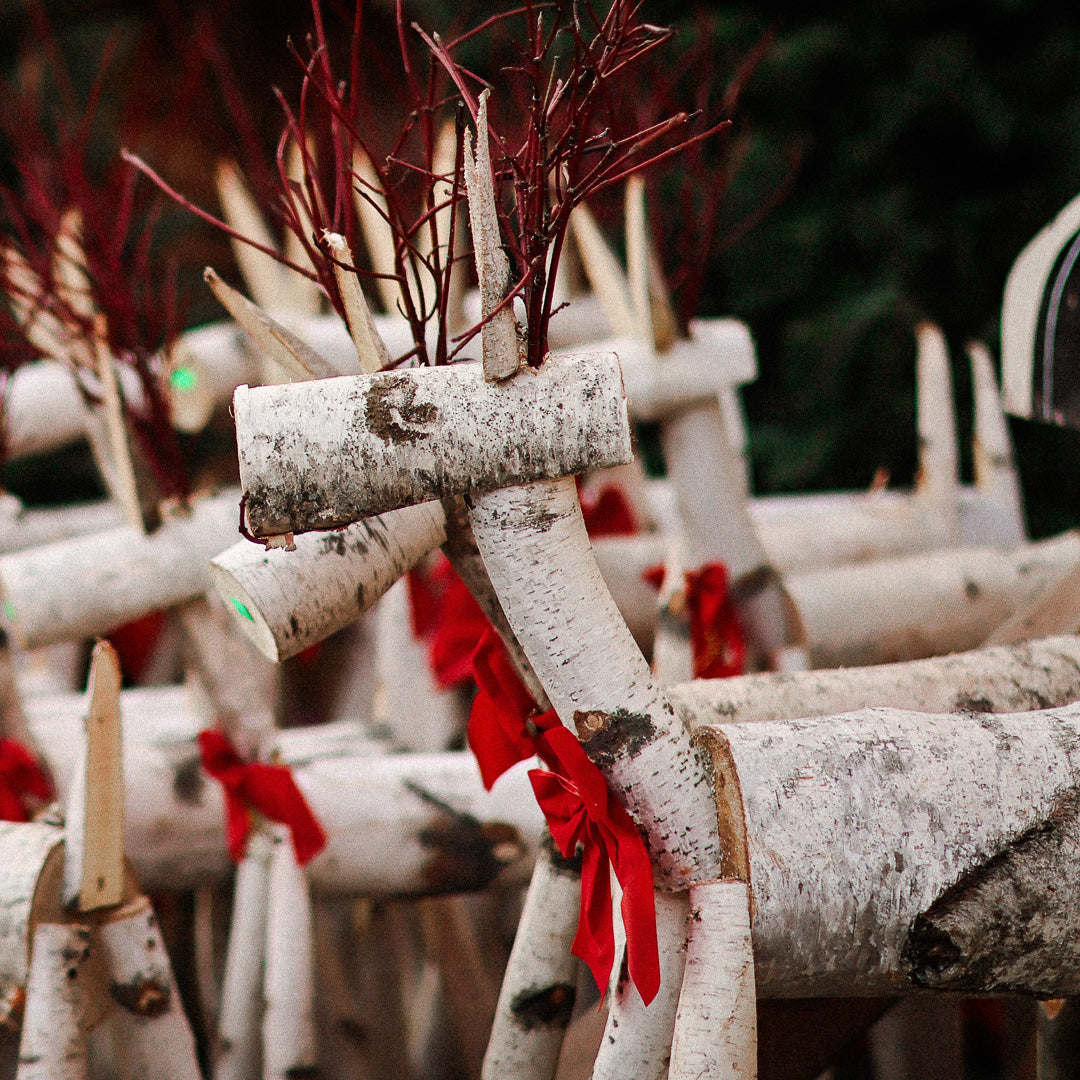 Handmade Birch Decorative Reindeer